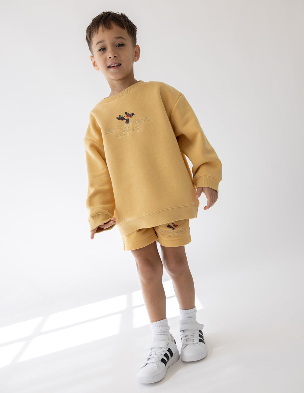 Three Little Tots Better Days Butterfly Kids Crewneck