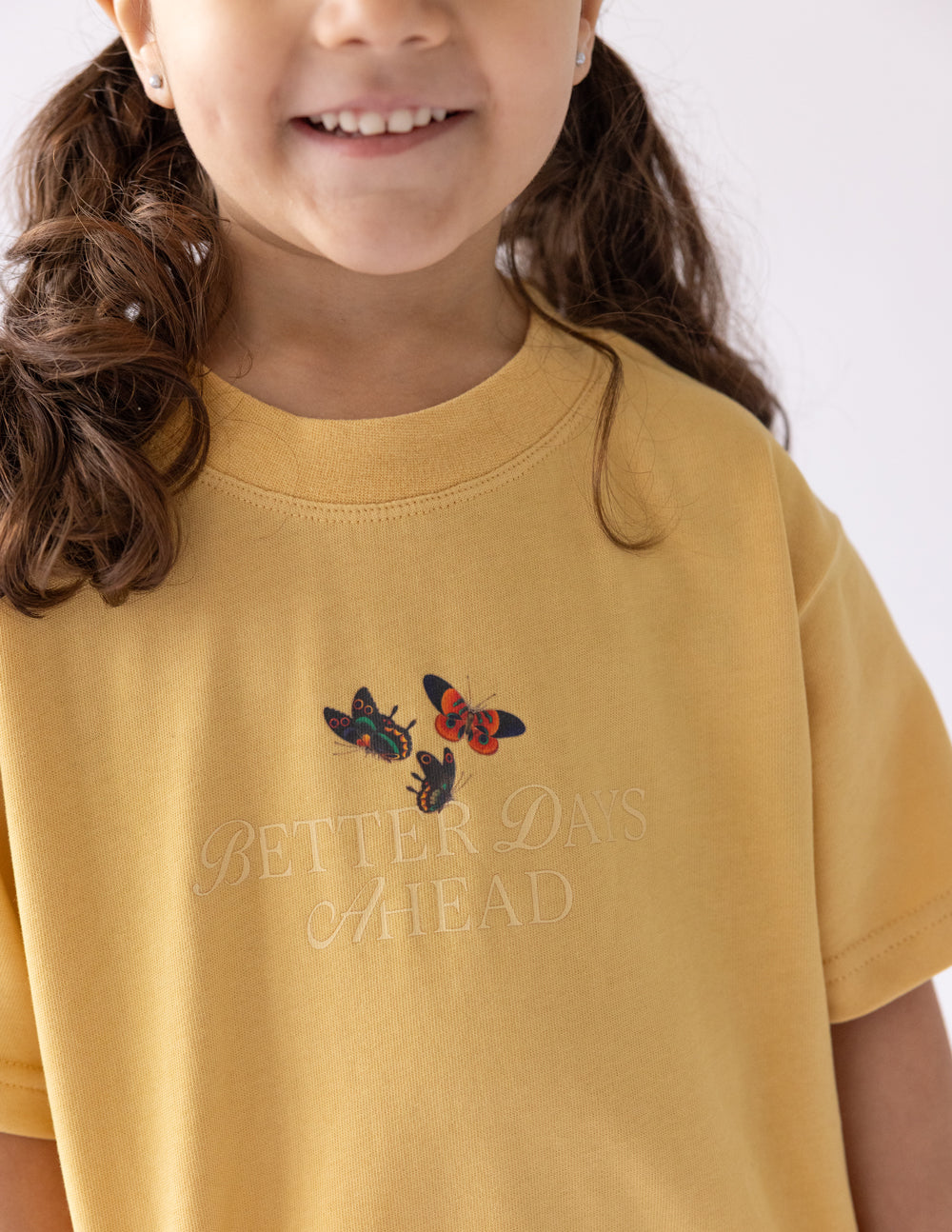 Three Little Tots Better Days Butterfly Kids Tee