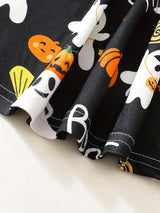 Three Little Tots Boo-tiful Ghost and Pumpkin Halloween Dress, alternate angle