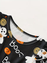 Three Little Tots Boo-tiful Ghost and Pumpkin Halloween Dress, another angle