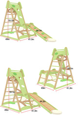 Three Little Tots Avenlur Bush 6-in-1 Indoor Wooden Jungle Gym Climber Montessori Toddler Playset wi, third additional photo