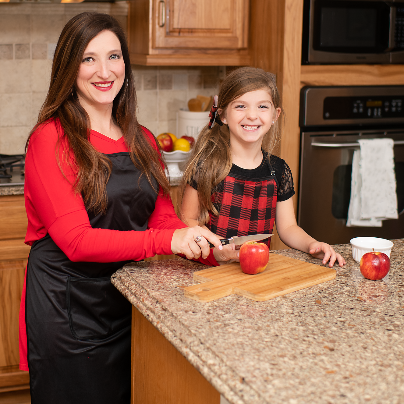 Solid Black Minimalist Apron - fits sizes youth small through adult 2XL