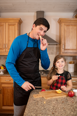 Solid Black Minimalist Apron - fits sizes youth small through adult 2XL