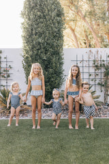 Three Little Tots Cream Berry Ruffle Shoulder Bikini Set, second additional photo