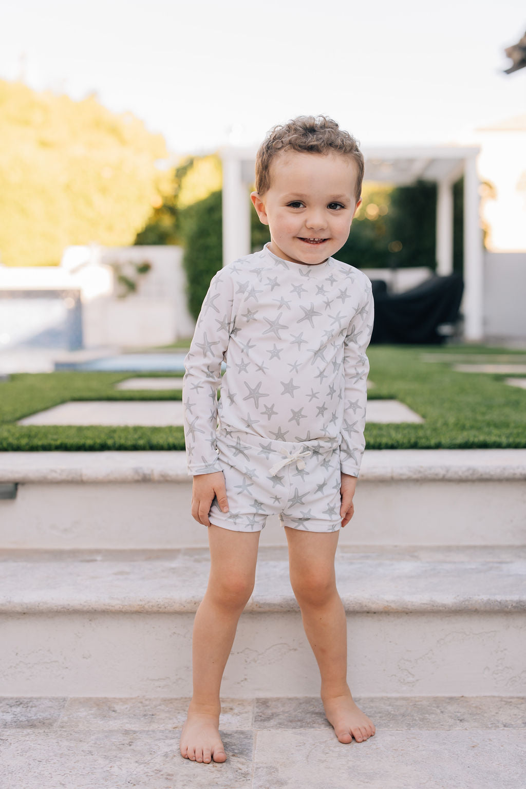 Three Little Tots Star Fish Long Sleeve Swim Set, additional product photo