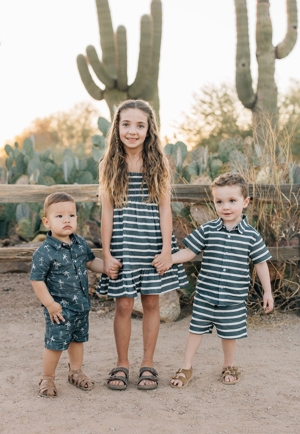 Three Little Tots Stripe Linen Button Up Shirt, extra product detail