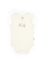 Ecru Bunny Sleeveless Organic Bodysuit