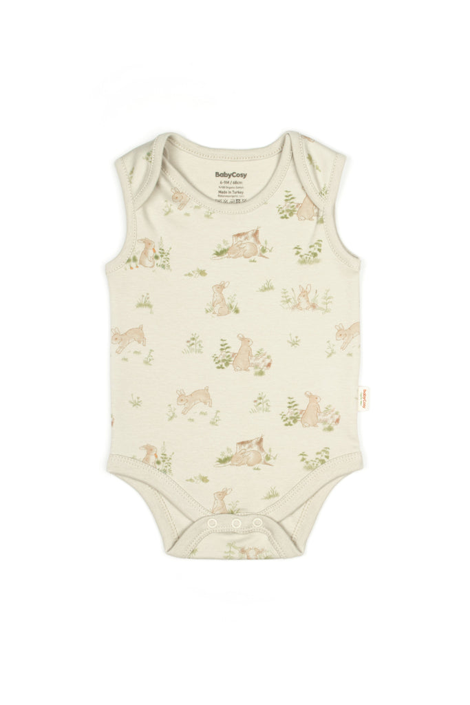 Bunny Sleeveless Organic Bodysuit