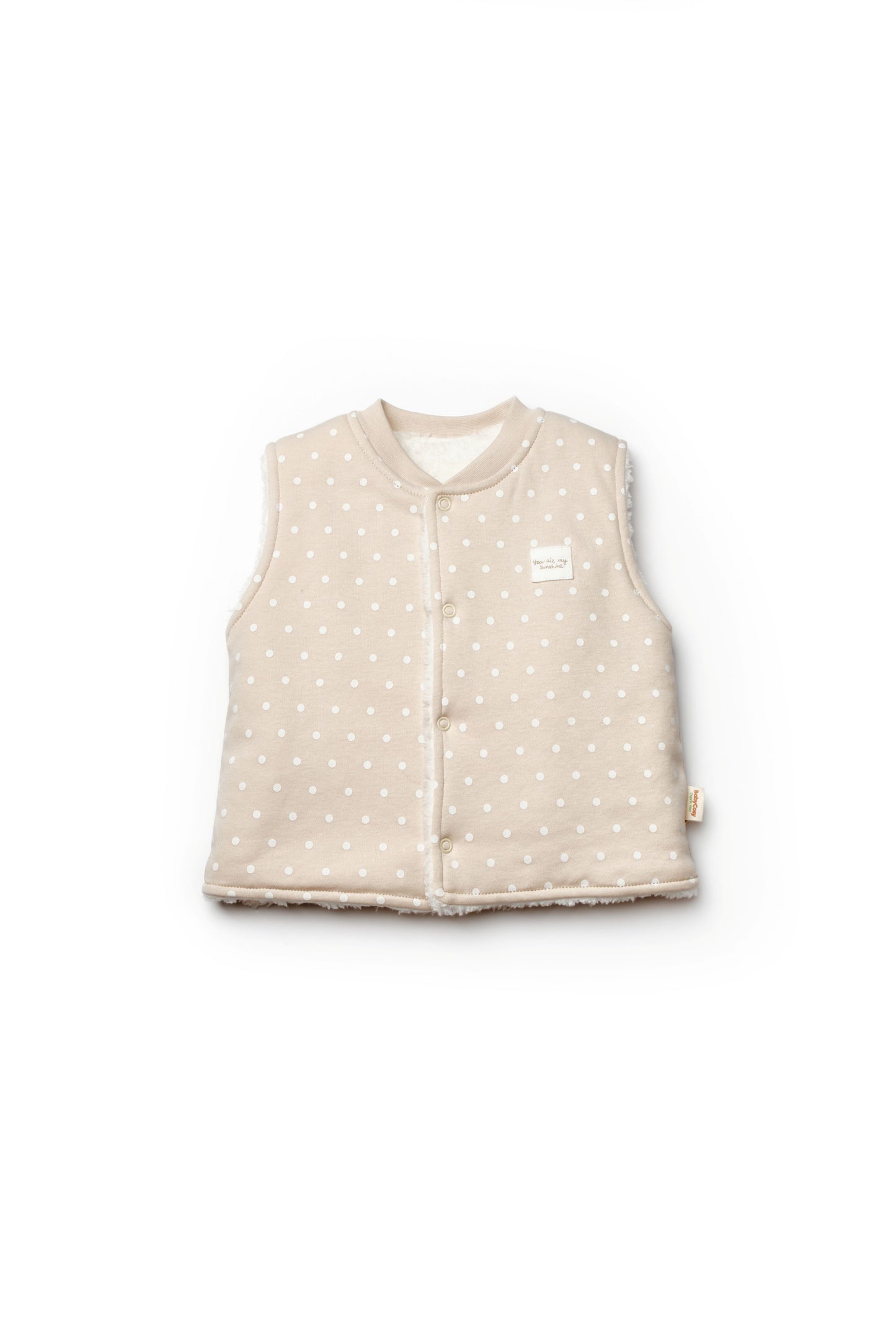 Organic Polka Dot Sherpa Baby Vest