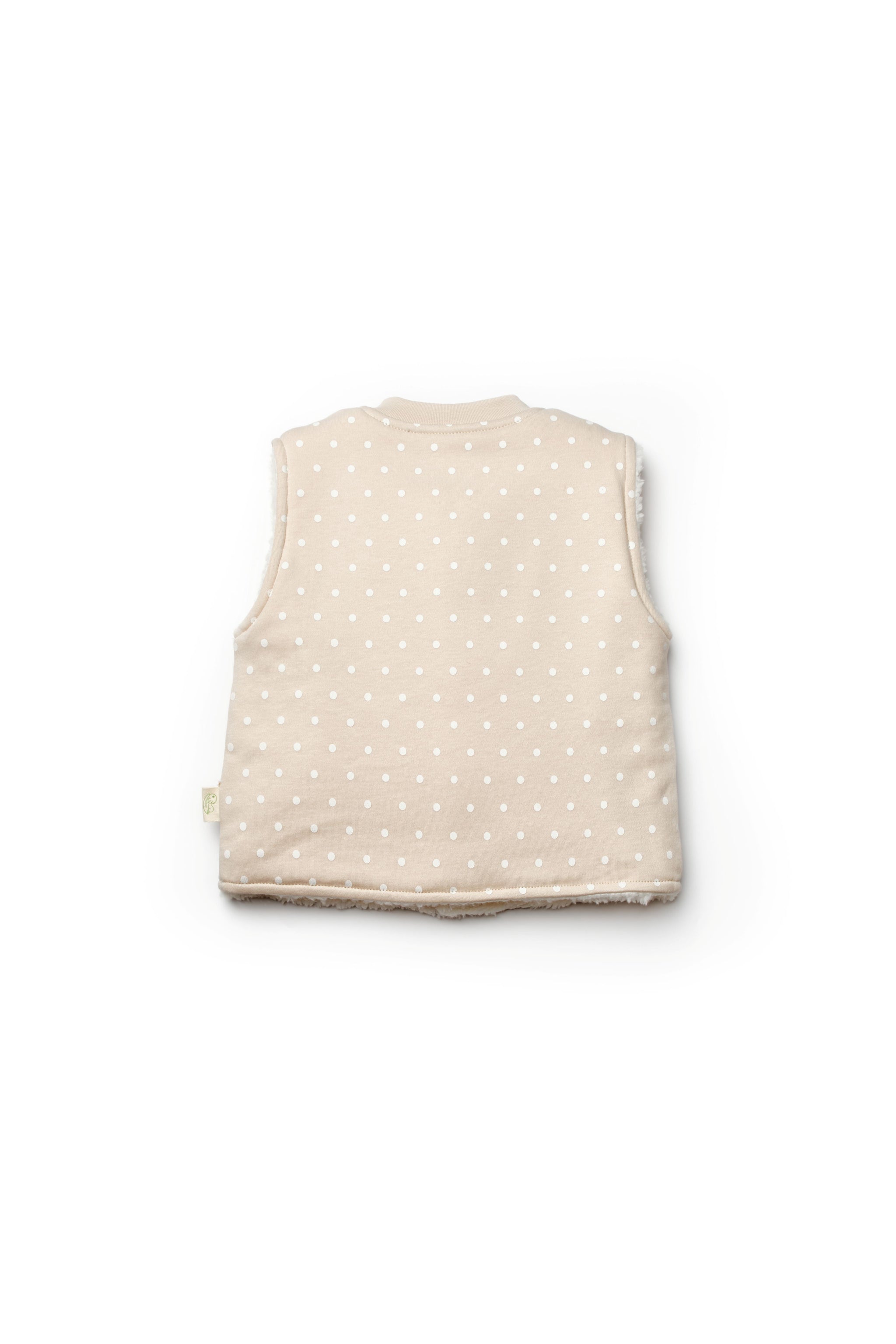 Organic Polka Dot Sherpa Baby Vest