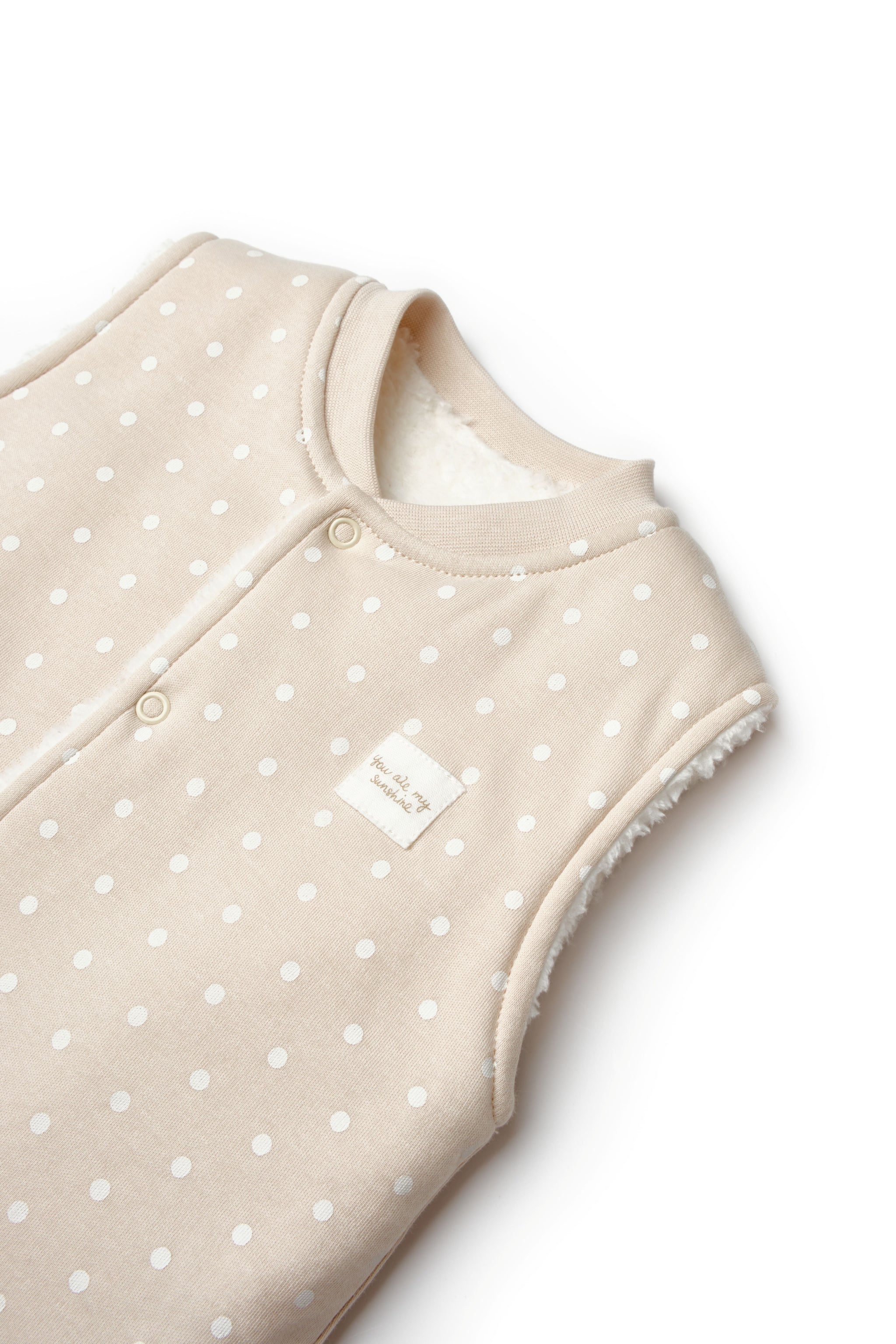 Organic Polka Dot Sherpa Baby Vest