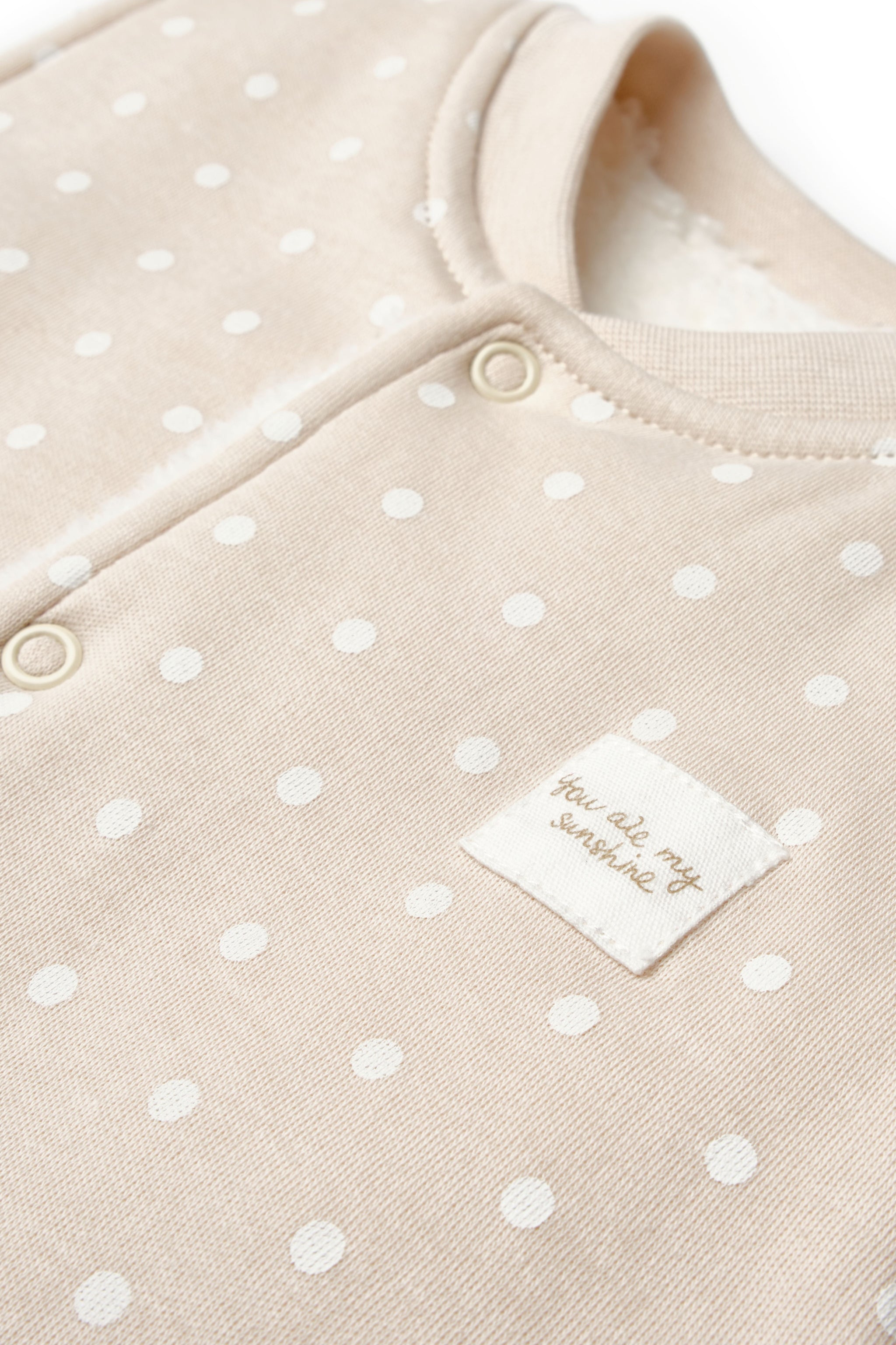 Organic Polka Dot Sherpa Baby Vest