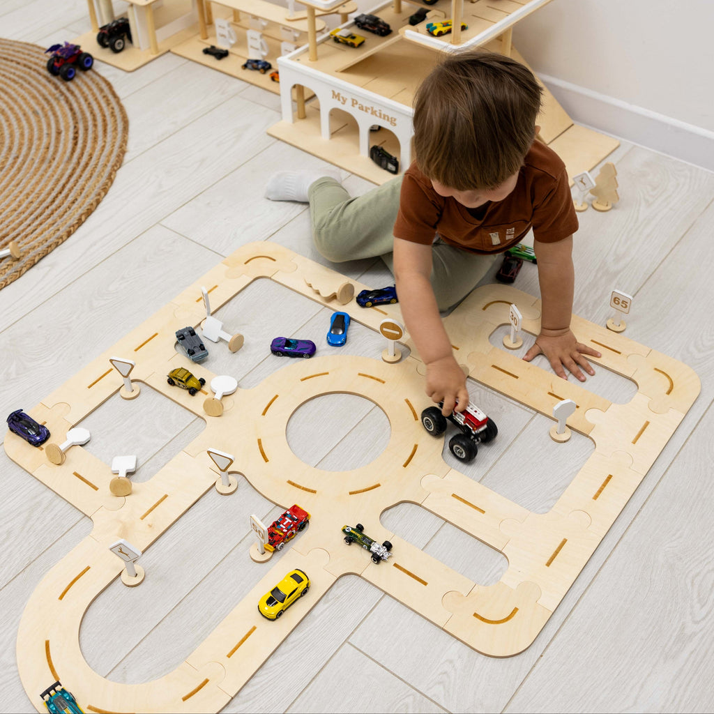 Wooden Car Track Toy