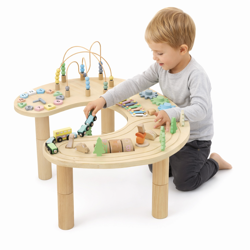 Three Little Tots Wooden Multi-Activity Sensory Play Table