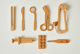 Three Little Tots Wooden Doctor Pretend Play Set Montessori Medical Tools for Kids, additional product photo