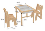 Three Little Tots Cordia Wooden Kids Activity Table and Chair Set Montessori-Inspired Desk for Play , additional product phot
