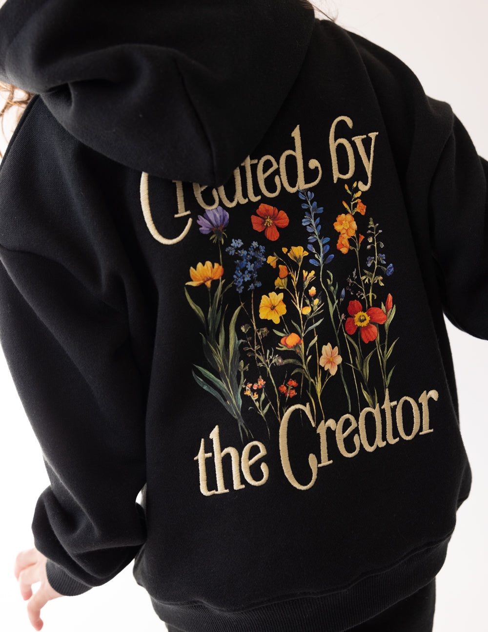 Three Little Tots Created by the Creator Kids Hoodie, additional view