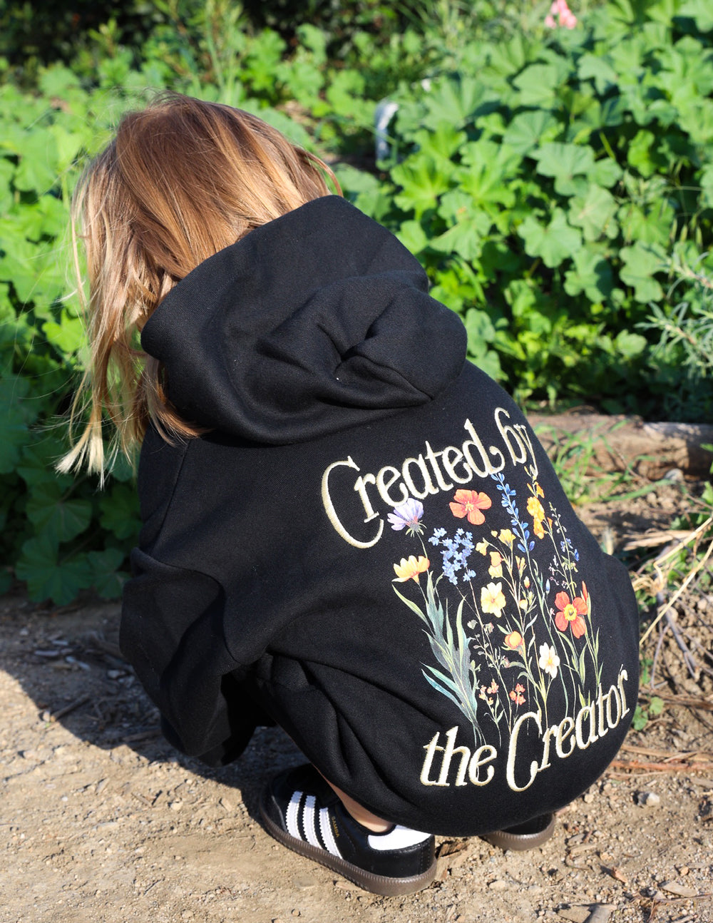 Three Little Tots Created by the Creator Kids Hoodie, extra product detail