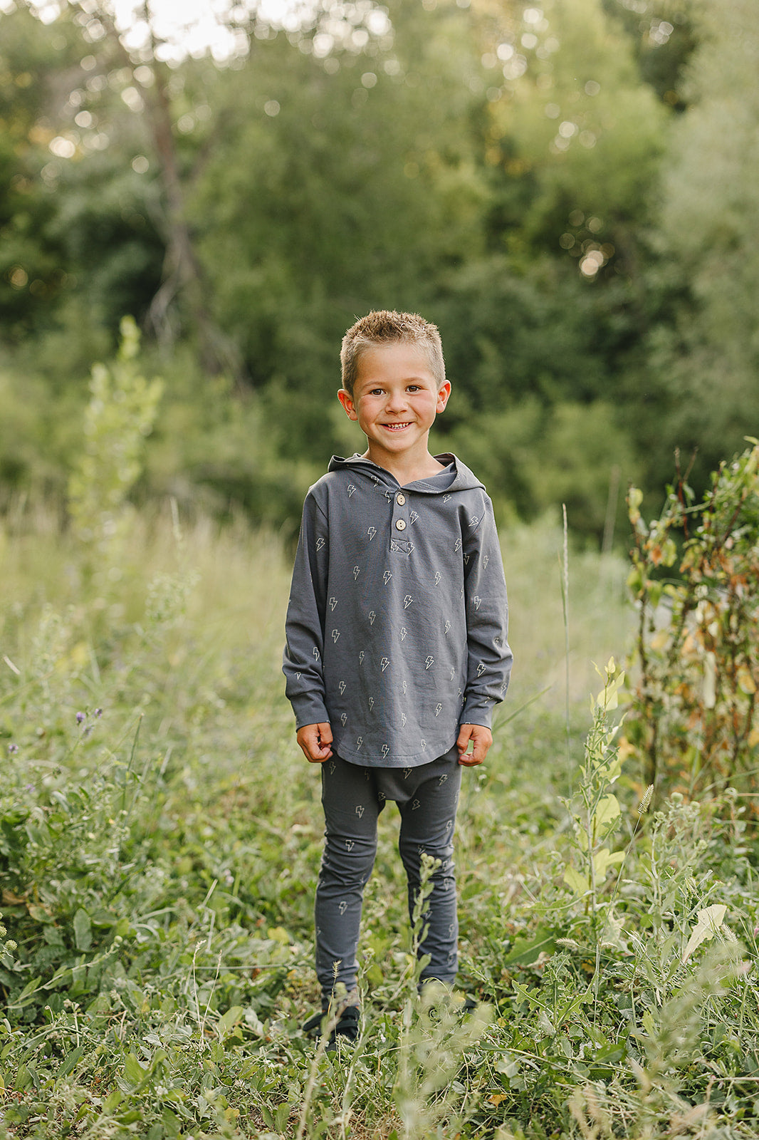 Three Little Tots Lightning Bolt Hooded Set, additional product photo