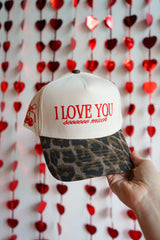 Three Little Tots I Love You Sooooo Much - Leopard Vintage Hat