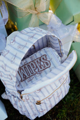 Three Little Tots Wipes Pouch - Western Blues Clear Coat Bag