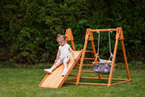 Three Little Tots Juniper Folding Indoor and Outdoor Playset Wooden Climber for Toddlers, third additional photo