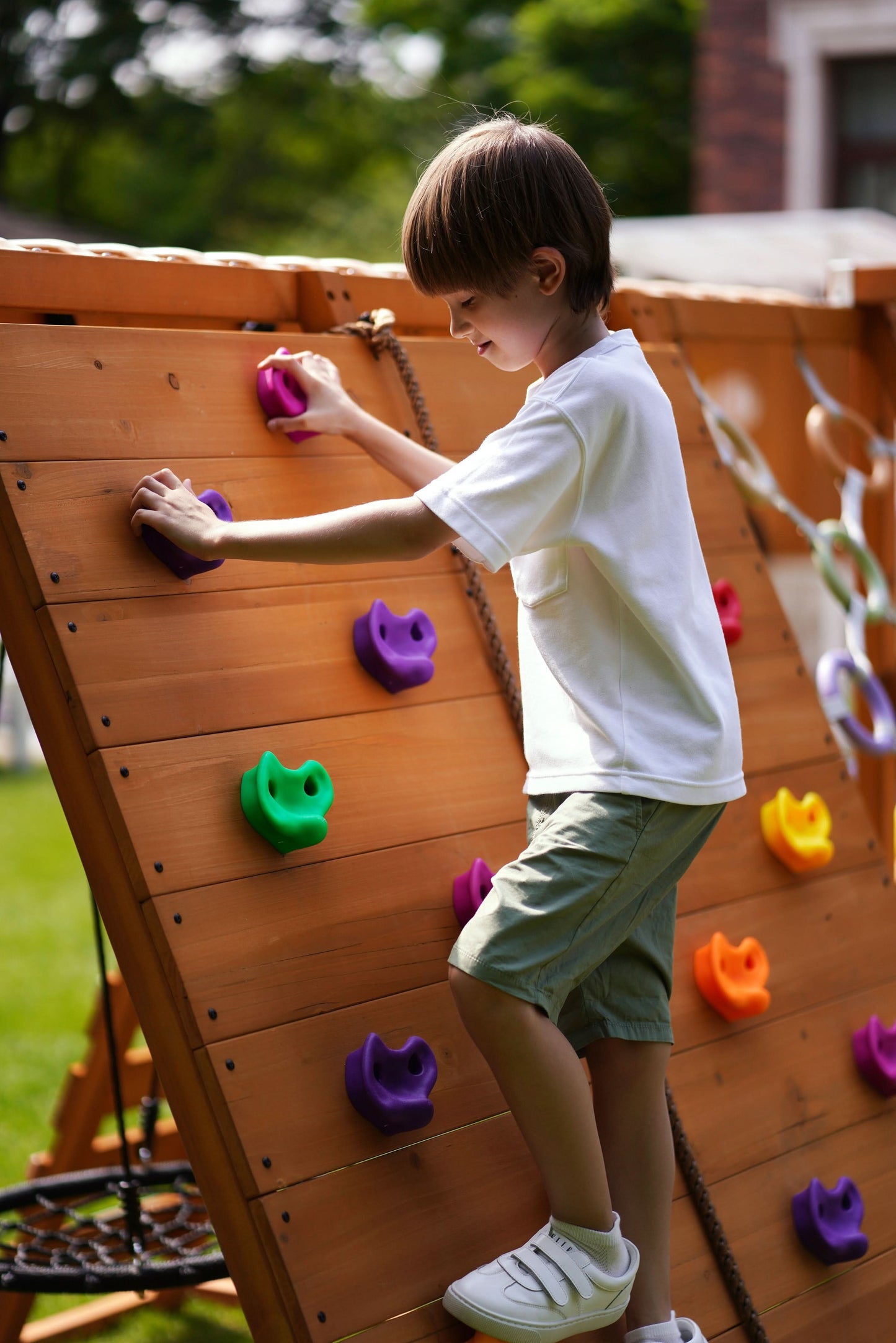 Three Little Tots Sycamore Outdoor Sensory Swing Set and Jungle Gym, third additional photo