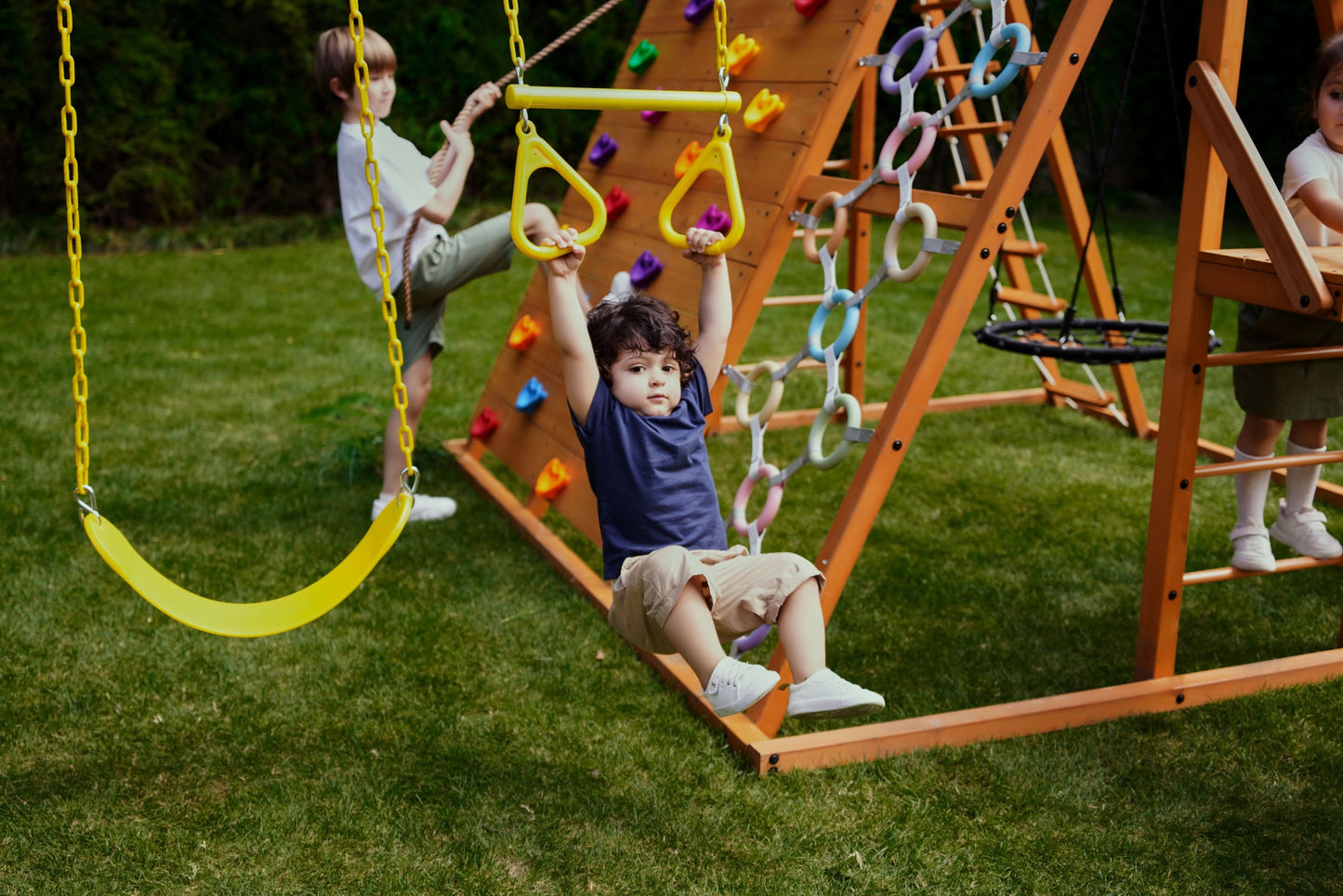 Three Little Tots Sycamore Outdoor Sensory Swing Set and Jungle Gym, seventh additional photo