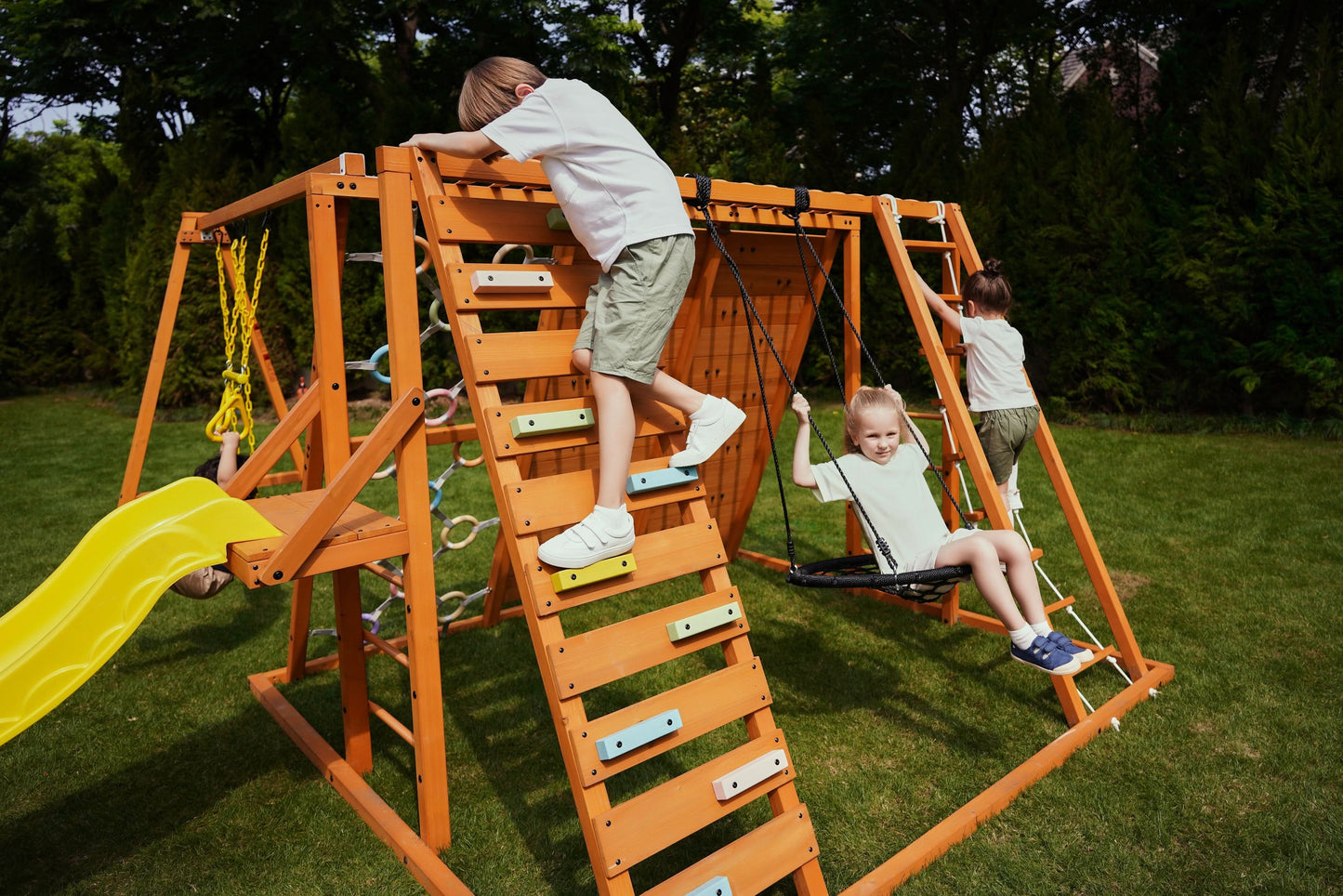 Three Little Tots Sycamore Outdoor Sensory Swing Set and Jungle Gym, ninth additional photo