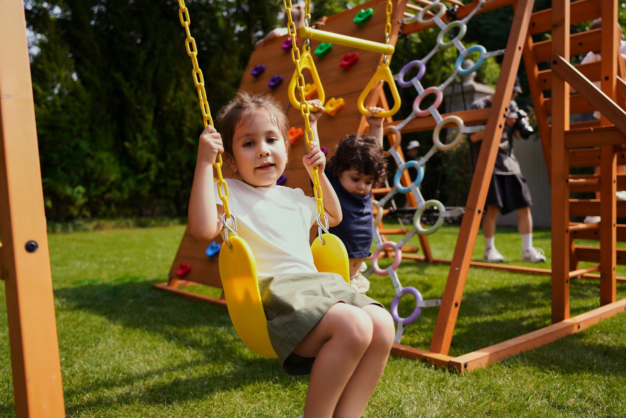 Three Little Tots Sycamore Outdoor Sensory Swing Set and Jungle Gym, additional product photo