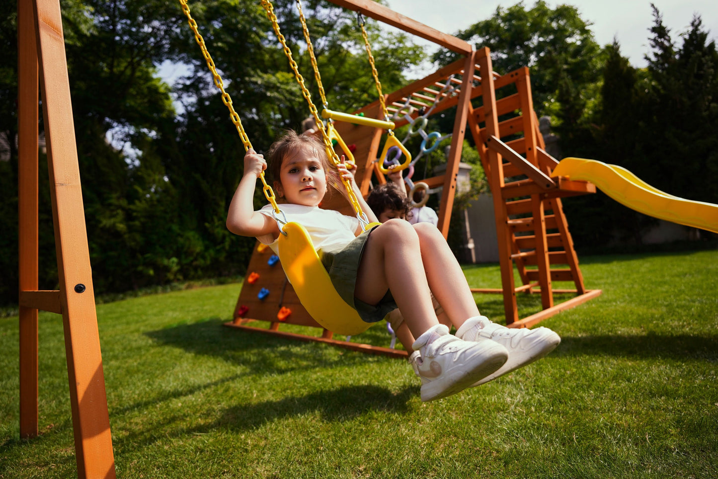 Three Little Tots Sycamore Outdoor Sensory Swing Set and Jungle Gym, additional product photo
