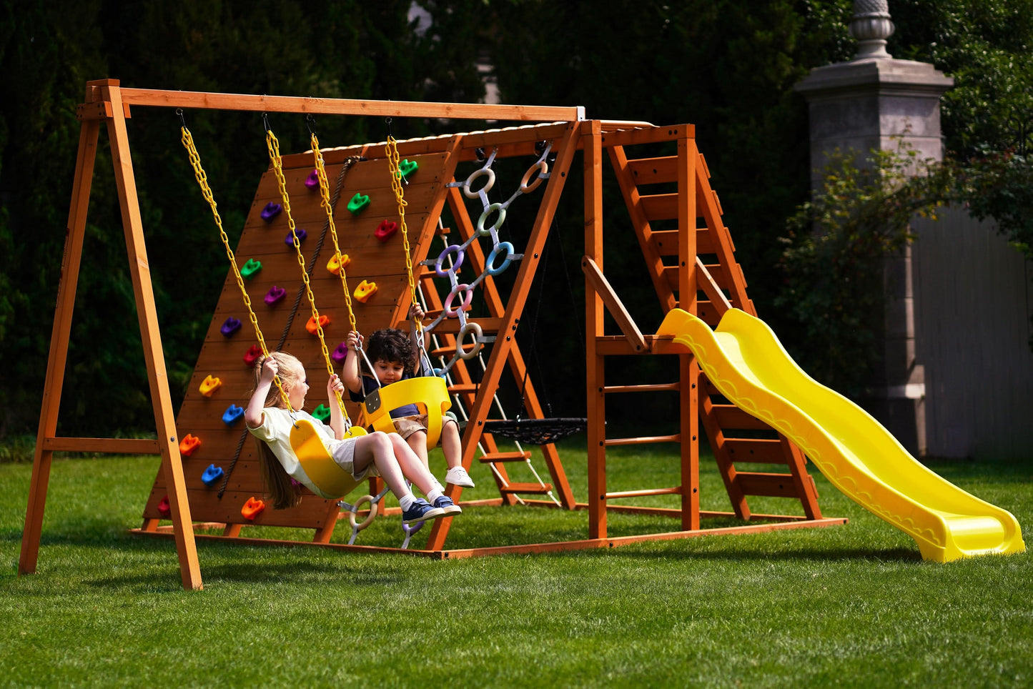 Three Little Tots Sycamore Outdoor Sensory Swing Set and Jungle Gym, additional product photo