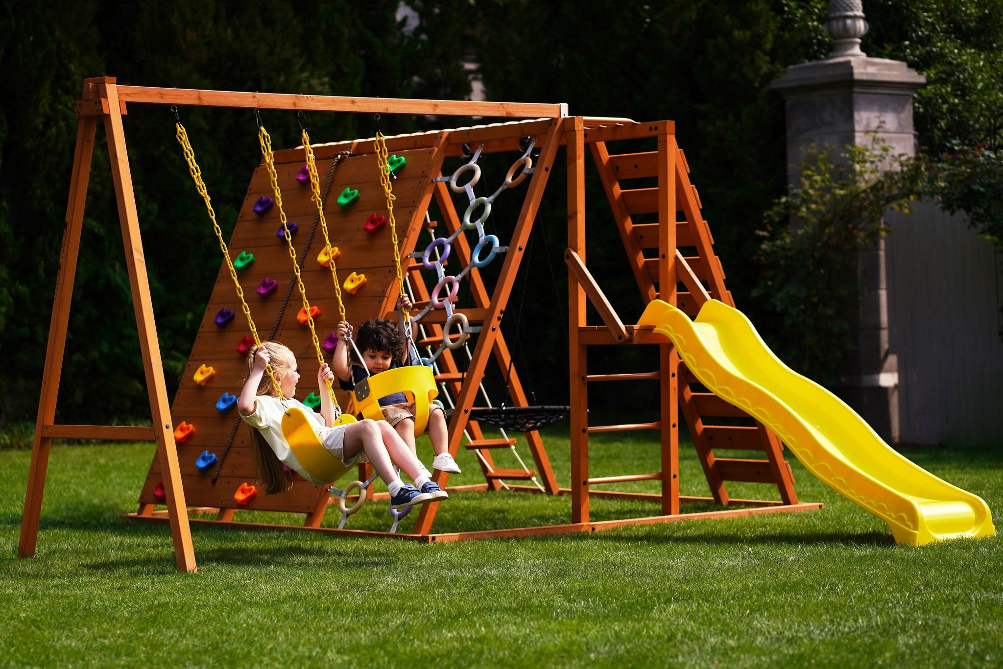 Three Little Tots Sycamore Outdoor Sensory Swing Set and Jungle Gym, additional product photo