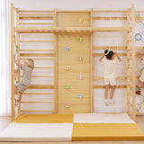 Three Little Tots Monkey Bar Attachment For 79 Inch Modular Walnut Swedish Ladder, third additional photo