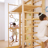 Three Little Tots Monkey Bar Attachment For 79 Inch Modular Walnut Swedish Ladder, fourth additional photo