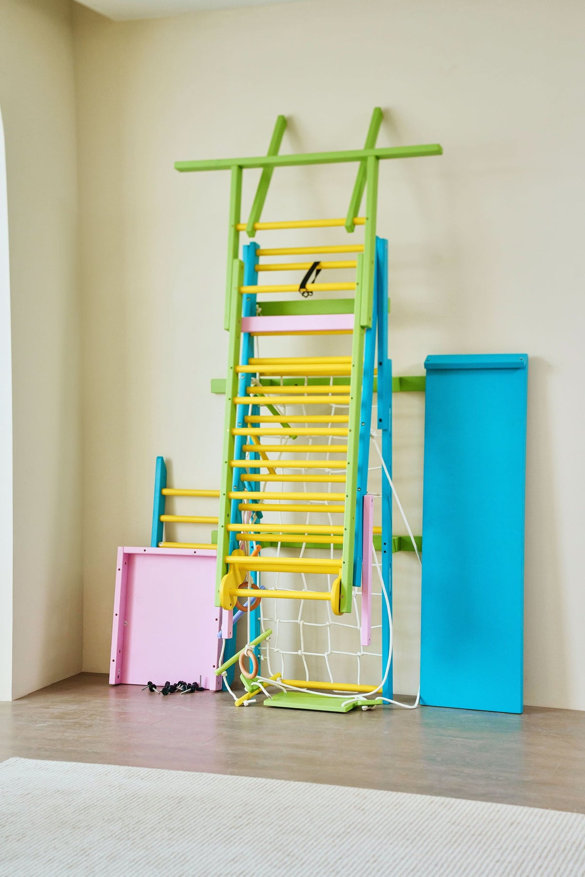 Three Little Tots Grove Foldable Jungle Gym - Wall Mounted - Rainbow, extra product detail