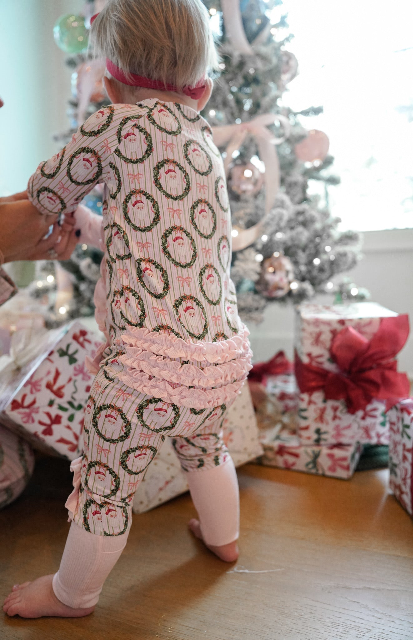 Pink Santa - Ribbed Bamboo Sleeper