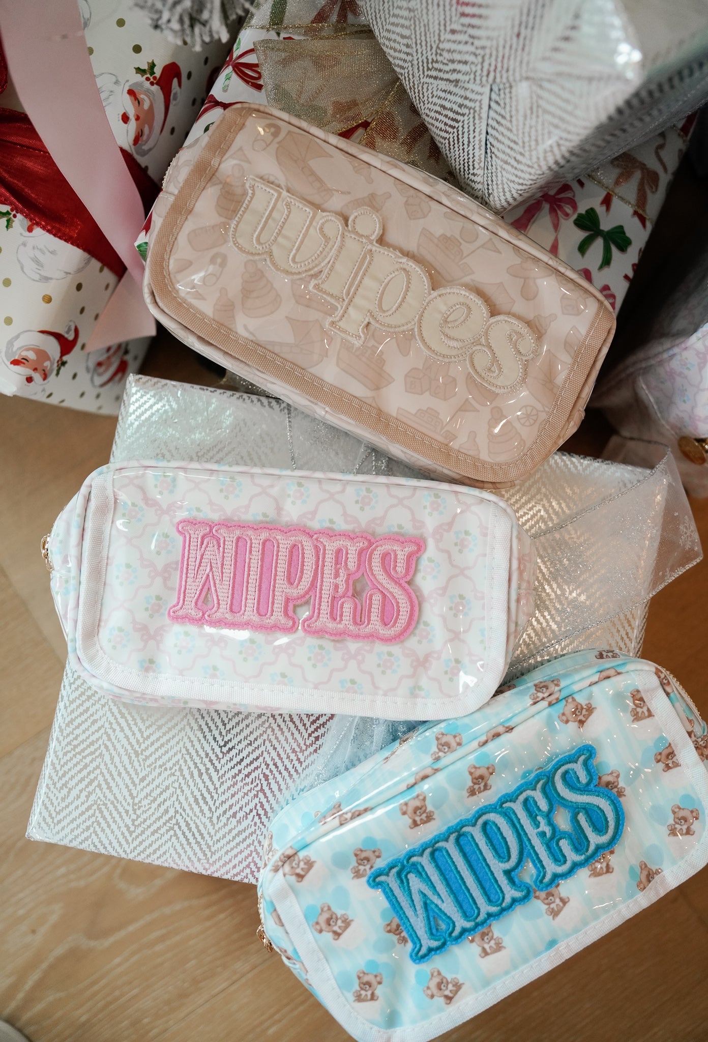 Three Little Tots Wipes Pouch - Clear Coat Bag, third additional photo