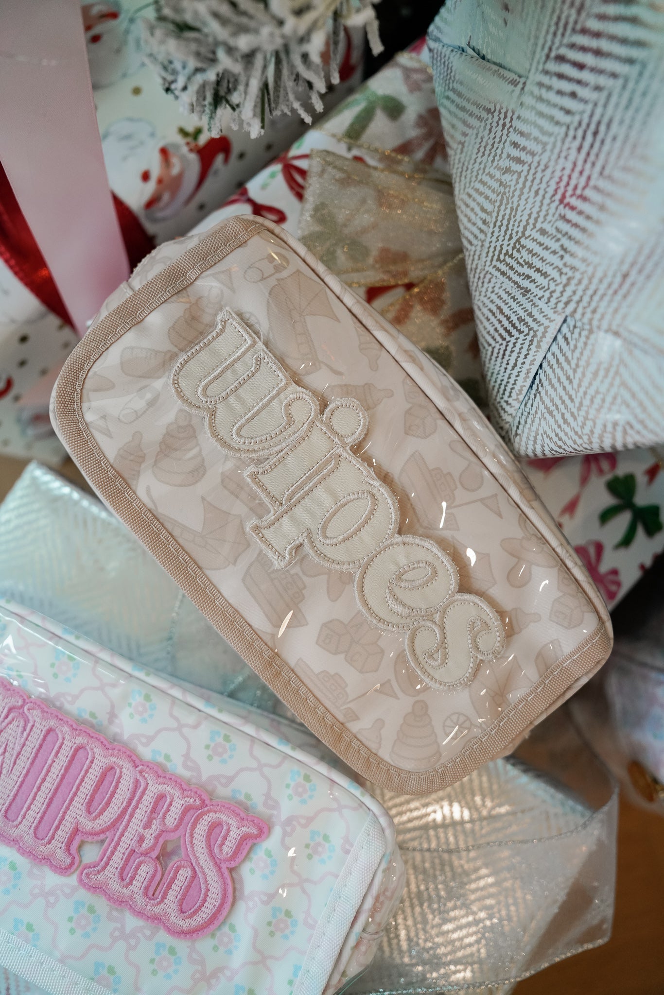 Three Little Tots Wipes Pouch - Clear Coat Bag, second additional photo