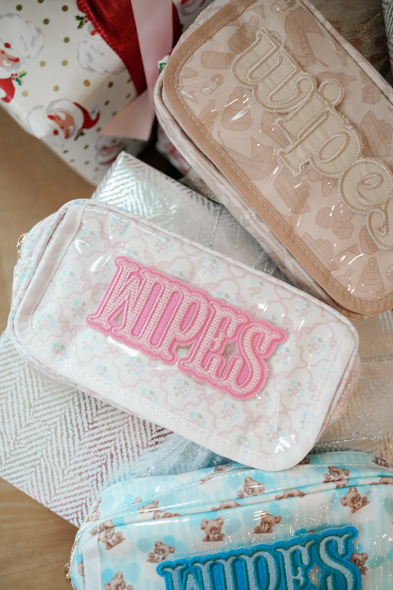 Three Little Tots Wipes Pouch - Clear Coat Bag, fourth additional photo