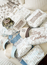 Three Little Tots Western Blues Striped - Clear Coat Toiletry Case - Preorder, seventh additional photo