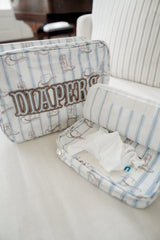 Three Little Tots Wipes Pouch - Western Blues Clear Coat Bag, second additional photo