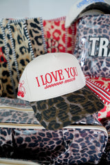 Three Little Tots I Love You Sooooo Much - Leopard Vintage Hat, alternate angle