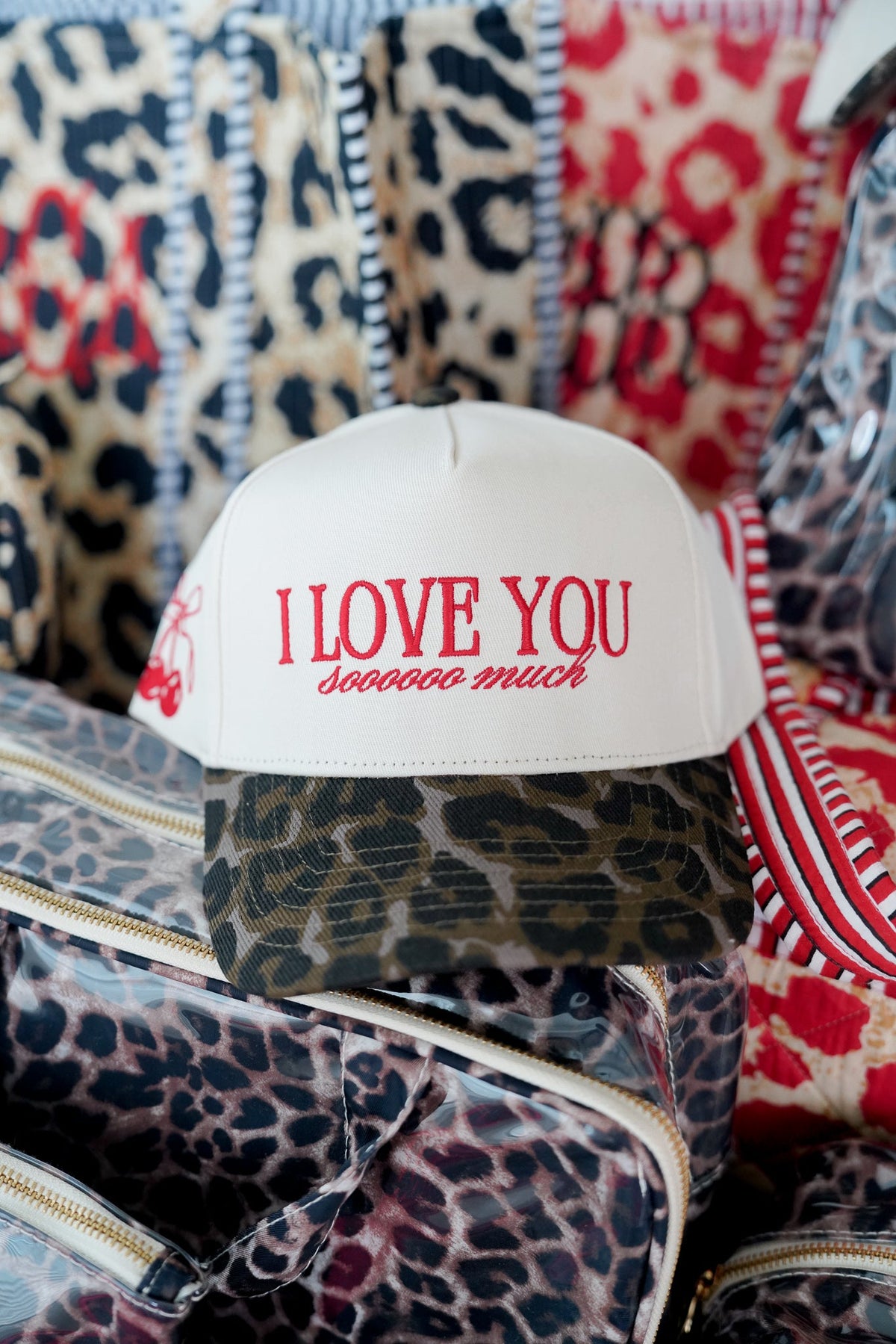 Three Little Tots I Love You Sooooo Much - Leopard Vintage Hat, second additional photo