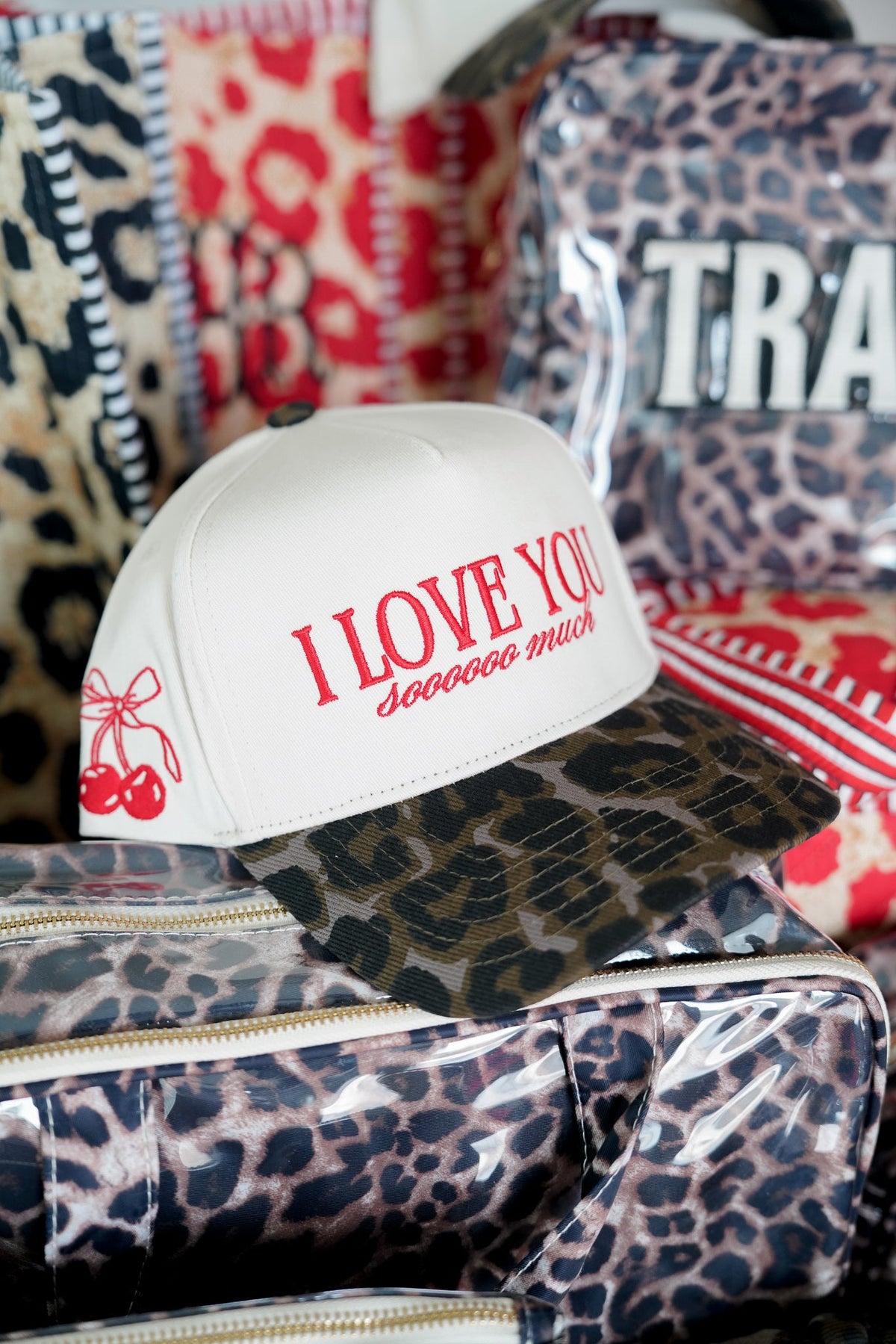 Three Little Tots I Love You Sooooo Much - Leopard Vintage Hat, third additional photo