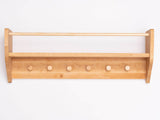 Nursery Wall Shelf with Hooks