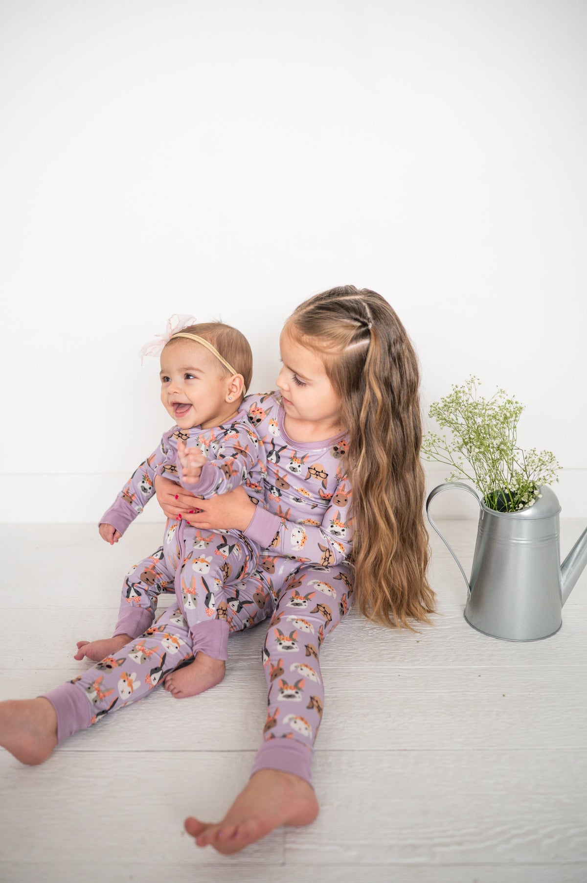 Three Little Tots Midsummer Bunnies Long Sleeve PJ, alternate angle