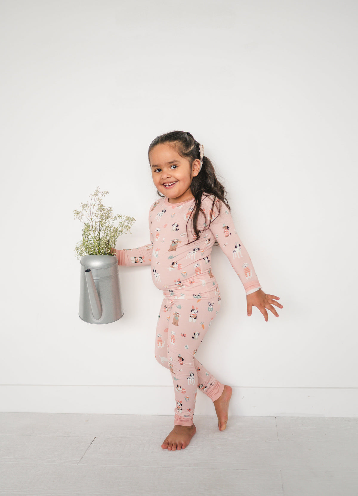 Three Little Tots Puppy Egg Hunt Long Sleeve PJ - Pink, extra product detail