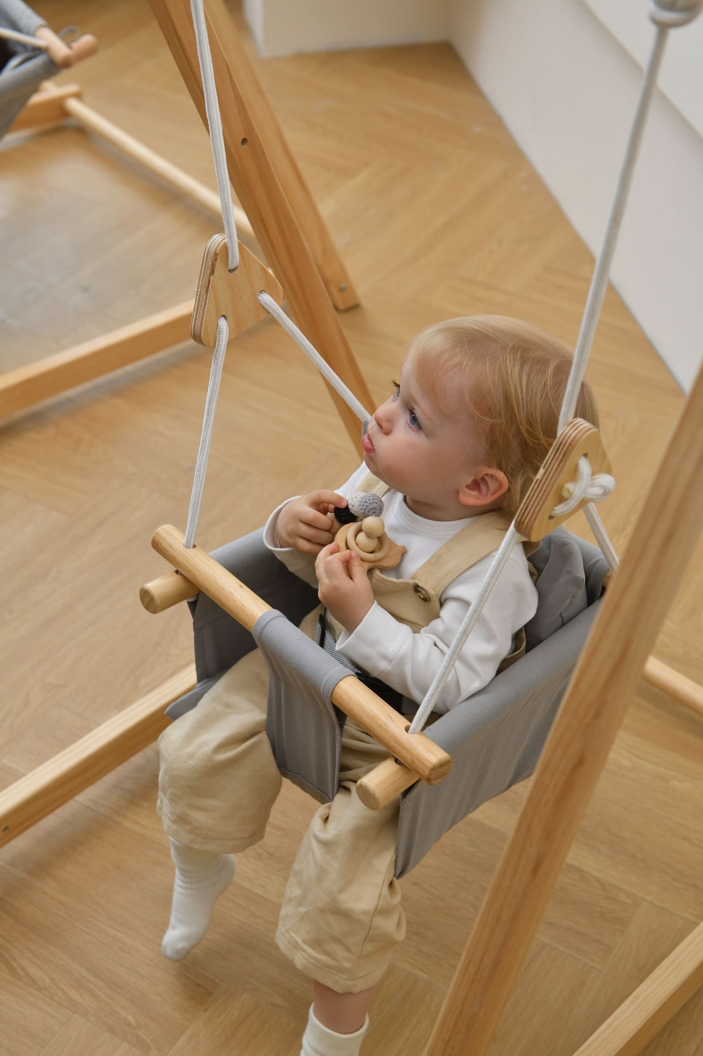 Three Little Tots Spruce Foldable Baby Swing - Blue Wave, tenth additional photo