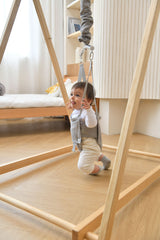 Three Little Tots Tulip Foldable Baby Bouncer - Beige, eighth additional photo